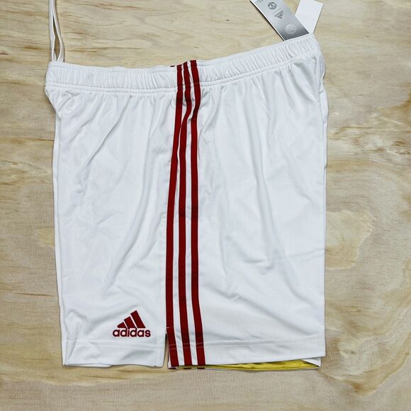 NEW Manchester United adidas Home AEROREADY Shorts 2XL White Mens - Picture 4 of 9